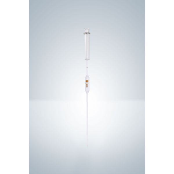 Hirschmann Saugkolben-Vollpipette 50,0 ml mit 1 Ringmarke, braun graduiert