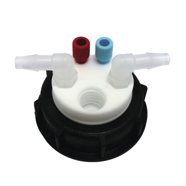 A.I.T. France Smart Waste Cap S55, charcoal filter emplacement + 2 entries (1/8 or 1/16 ) + 2 leaks (6-9 mm)
