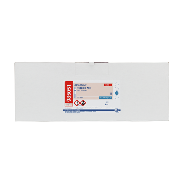 Macherey-Nagel NANOCOLOR TOC 300 Neo, Rundküvettentest, Messbereich: 20-300 mg/L C, 20 Bestimmungen