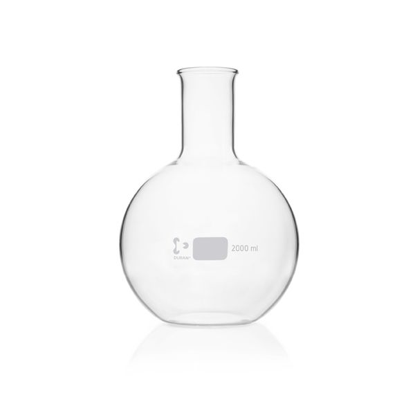 Duran Group Flat bottom flask/DURAN, 2000 ml wide neck, beaded rim, 10 pc/PAK