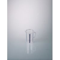 Product Image of Graduated beaker w/handle, PP, 100 ml, blue grad.