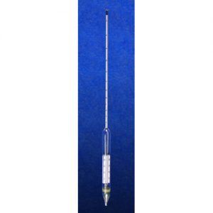 Geco-Gering Alcoholometer 0 - 100 %, with WG-Thermometer 0+30°C, 460 mm