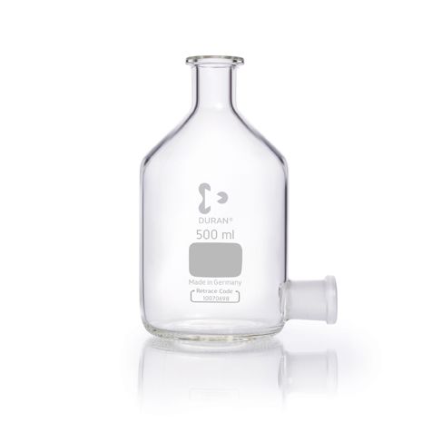 Duran Group DURAN Stutzenflaschen (Abklärflasche), Bodentubus mit NS, ohne Stopfen, 500 ml, 10 St/Pkg