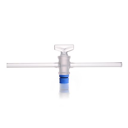 Duran Group DURAN Single way stopcocks, complete with SBW key, bore 4 mm, NS 18.8., side arms 10 mm, 25 pc/PAK