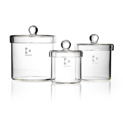 Duran Group DURAN Zylinder, mit Knopfdeckel, Rand poliert, 80 x 80 mm, 250 ml, 10 St/Pkg