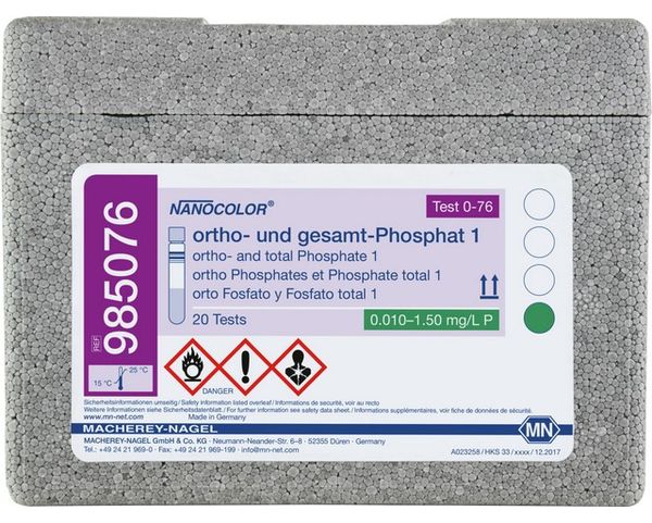 Macherey-Nagel Rundküvettentest NANOCOLOR gesamt-Phosphat 1, o. Null, 20 Bestimmungen