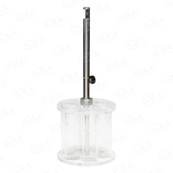 QLA Disintegration Basket Assembly (QLA Standard Design) with 6 Glass Tubes (25mm) and 10 Mesh SS Screens for Erweka Testers