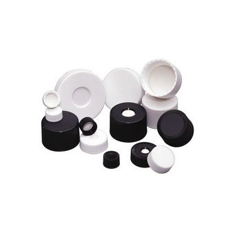 DWK Wheaton Microlink screw cap, closed, 20-400, white, PP, PP/silicone/PTFE insert, autoclavable, 600 pc/PAK
