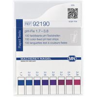 Product Image of Indikatorstäbchen pH-Fix pH 1,7-3,8, farbfixiert, nicht blutend (100 Teststreifen)