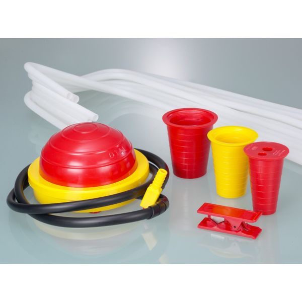 Bürkle OTAL disposable foot pump, PE delivery pipe Ø 12mm