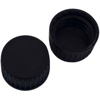 Product Image of 18mm PP Screw cap, black, closed top, 10x100/pac