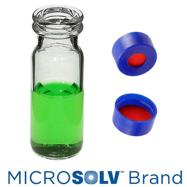 Microsolv EPP Vial, clear, 2 ml, Snap Cap blue with PTFE/Sil/PTFE Septa, 100 pc/PAK