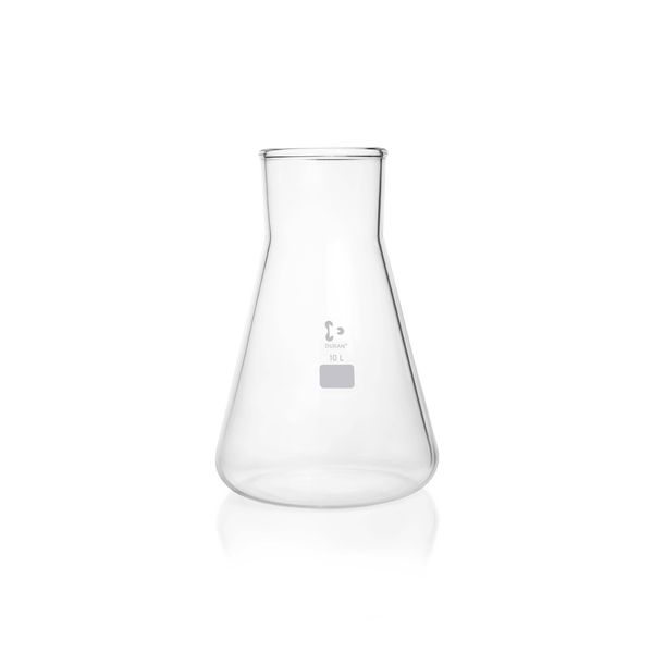 Duran Group Weithalsflasche, Klarglas, 10000 ml, Erlenmeyerform