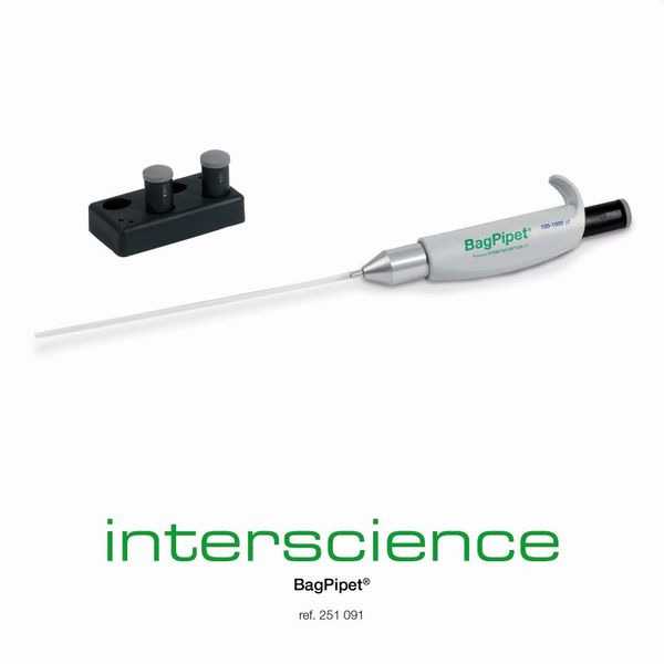 Interscience BagPipet, autoklavierbare Pipette für Filterbeutel, festes Volumen, kalibrierbar auf 0,1-0,9-1ml