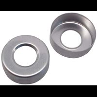 Product Image of Bördelkappe, 20 mm Aluminium, walzblank, mit Loch, 10x100/PAK