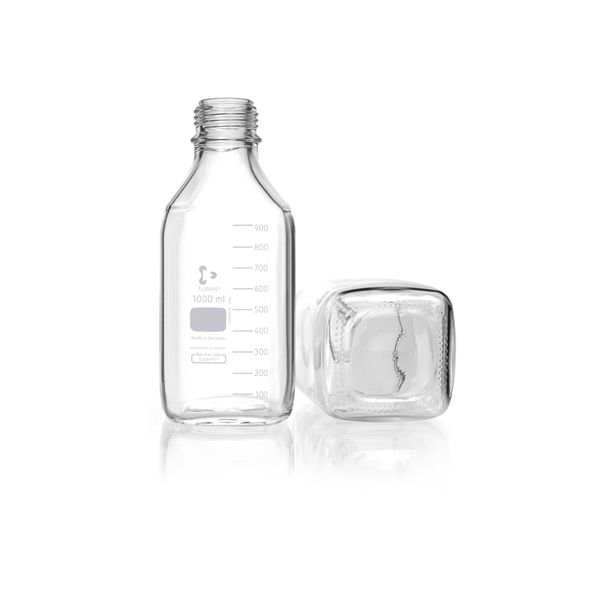 Duran Group DURAN GL 45 square bottle, without cap and pouring ring, 1000 ml, 10 pc/PAK