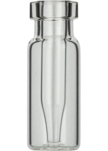 Macherey-Nagel Rollrandfl. N 11 AD: 11,6 mm, Höhe: 32 mm klar, flacher Boden, mit integriertem Einsatz 0,2 mL, konisch, Packung à 100 Stück