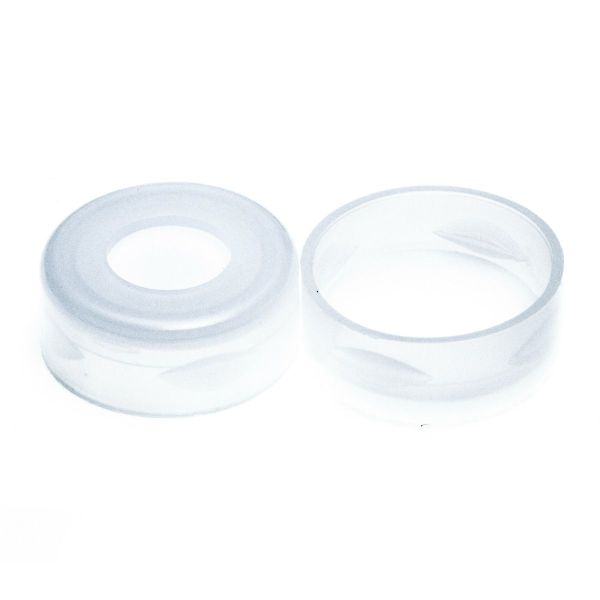 JG Finneran 13 mm Clear Snap Cap, 10mil PTFE Lined, 10 x 100 pc/PAK