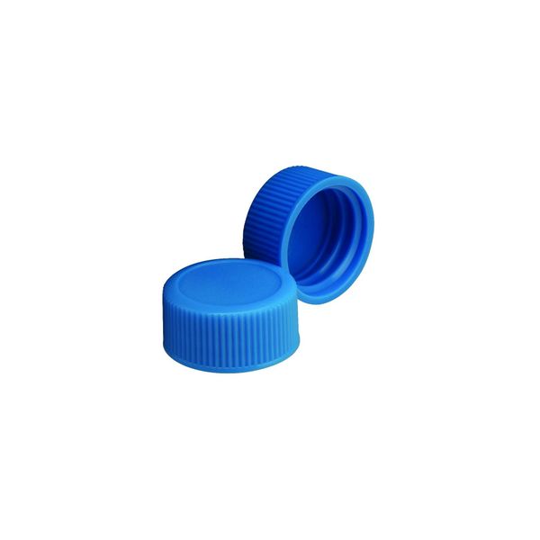 DWK Wheaton Schraubkappe, PP, blau, geschlossen, für Diagnoseflaschen, Glas, Größe 20-400, 300 St/Pkg
