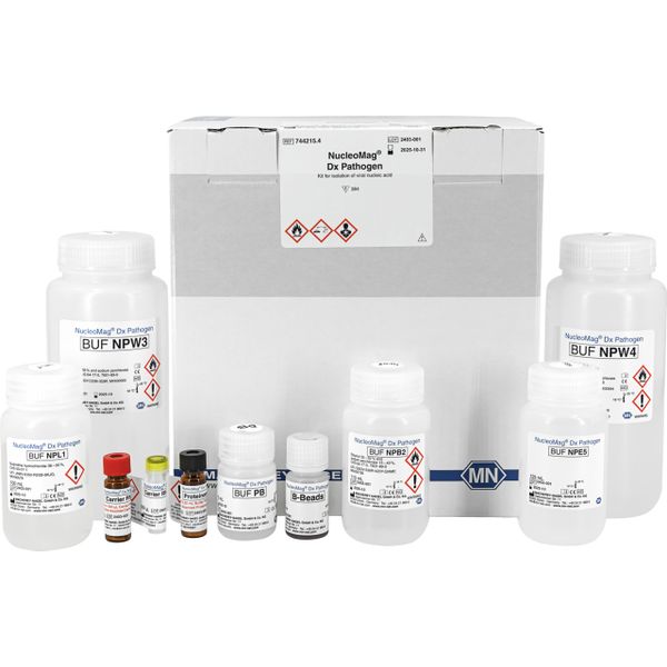 Macherey-Nagel NucleoMag Dx Pathogen, 4x 96 preps for the isolation of viral RNA from human respiratory swabs and saliva