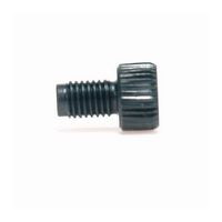 Product Image of Tubing Connector Fittings, Low Pressure, 1/8'', PEEK, Black with 1/4-28 Screw Threads, for use with Flange Free, polymeric tubing, 5 pc/PAK