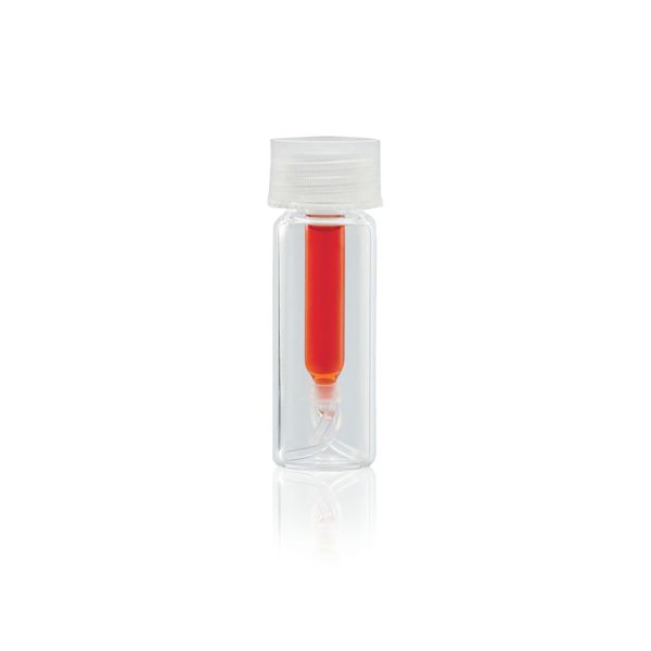 DWK Wheaton Microinsert with spring at bottom, glass, 300 μl, 100 pc/PAK