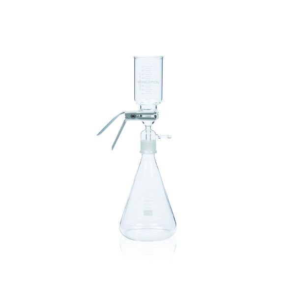 DWK Wheaton 47 mm Vakuum-Filtrationseinheit mit Glasfritte-Filterhalter und 2-Liter-Saugflasche