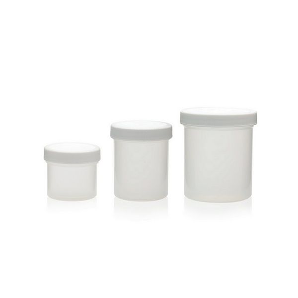 DWK Wheaton Wide neck container, PP, white, with PP screw cap 43-400 with PE insert, 30ml, 72 pc/PAK