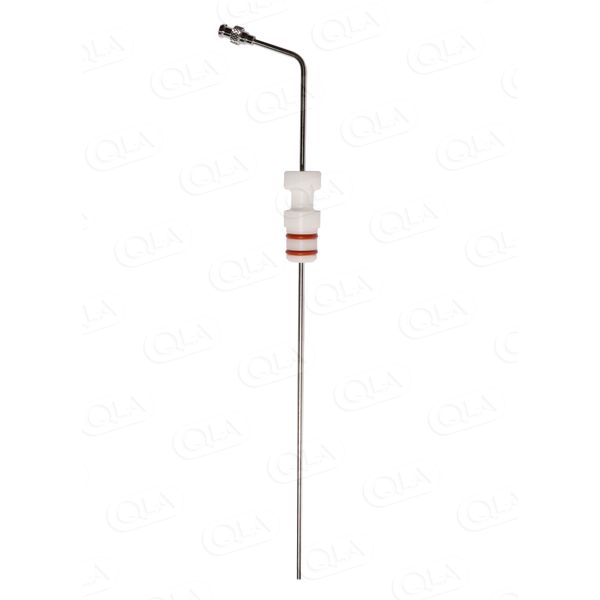 QLA 15inch (380mm) Bent 316 SS 1/8inch (3.2mm) OD Cannula with SS Luer Lock, Pre-set with stopper for 900mL for Sotax