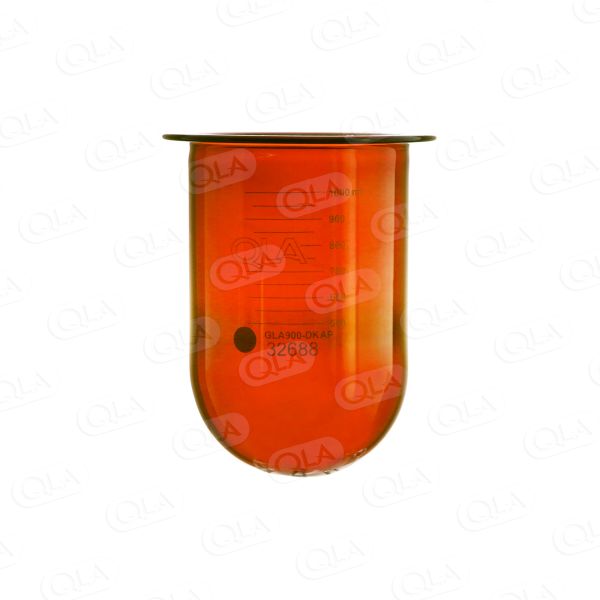 QLA 1000mL Amber Premier Glass Vessel for Distek, No Ring, Serialized
