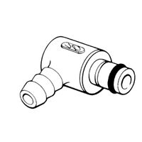 Product Image of CPC coupling POM, male, w/ valve, angled, Ø 6,4 mm
