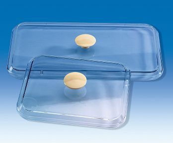Vitlab Deckel für Instrumentenschalen, PS, mit Griff, 290 x 160 mm, 5 St/Pkg