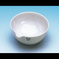 Product Image of Evaporating dish No. 109/6a, diam. 160mm, round bottom, with spout, glazed, porcelain