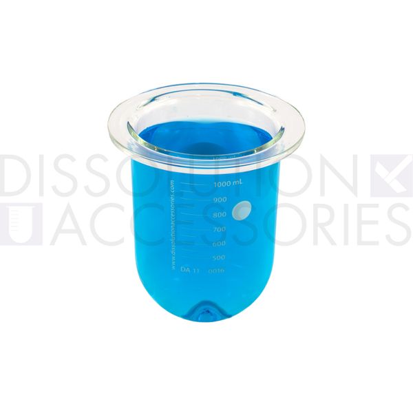 Dissolution Accessories Vessel, Boro 3.3, clear, 1000 ml, APEX-Bottom, Toyama