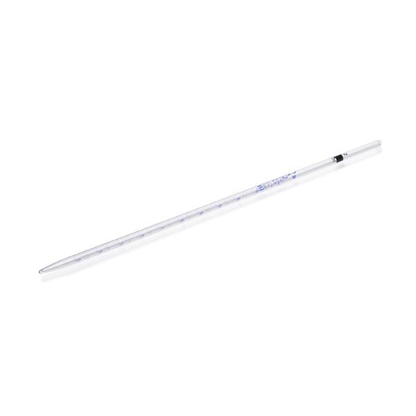 Duran Group AR -Glas Messpipette, konformitätsbescheinigt, blau bedruckt, Type 3, Kl. AS, mit Chargenzertifikat, 2 ml, 12 St/Pkg, Type 3: Vollablauf, 