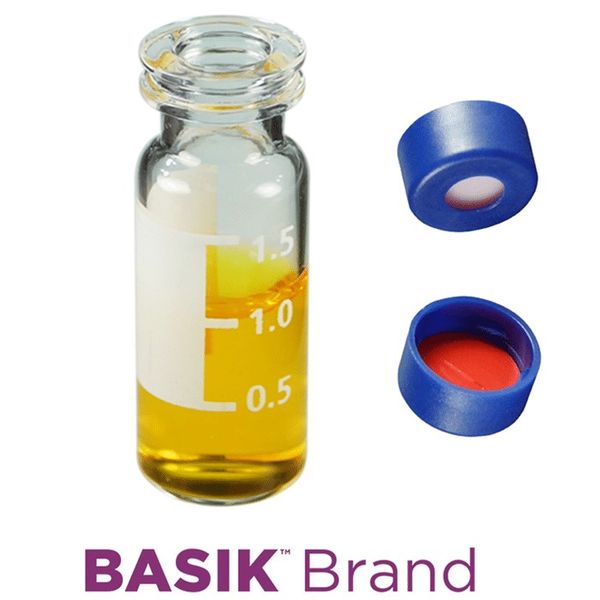 Microsolv EPP Vial, PP clear, 2 ml, Snap Cap blue with bonded SOFT-Guard Sil/PTFE Septa slit, Write-on Patch, 100 pc/PAK