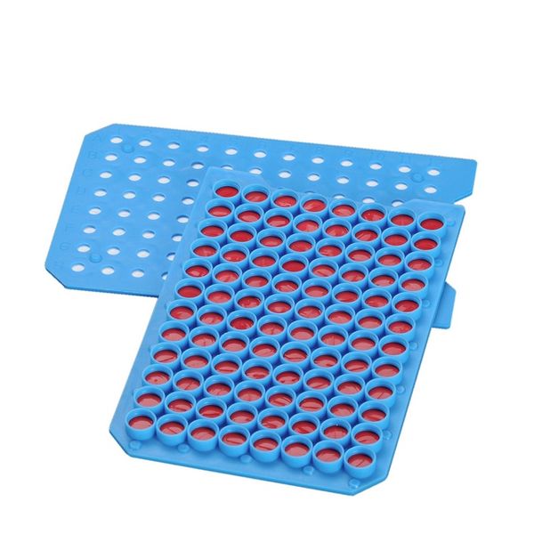 DWK Wheaton Blaue μlmat Verschlussmatte für Mikroplatte, mit vorgeschnittenen PTFE/Silikon-Septen, EVA
