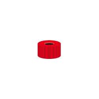 Product Image of N 9 PP screw cap, red, center hole pack of 100