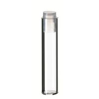 Product Image of Flachbodenglas, 1ml, 35x7,8mm, Klarglas, 6mm PE Stopfen, transparent, 1000/PAK