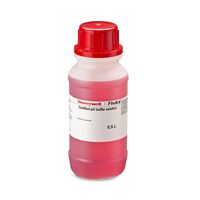 Product Image of Buffer Solution pH 4.00 (20°C), Certified, colored red, Glass Bottle, 500 ml, CAS-No: 77-92-9