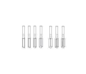Starna GmbH 1/GS/Q/1 - Makro Standard-Fluorometer Küvette, rechteckig & zylindrisch, mit Quarz-auf-Glas Stutzen (graded seal)