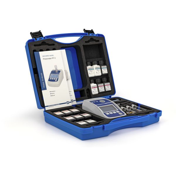 Macherey-Nagel Kompaktphotometer PF-3 Drinking Water mit Reagenzien (Cl2 flüssig), im stabilen Koffer