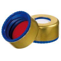 Product Image of Kurzgewindekappe, ND9 Magnetische, gold, Silikon weiß/PTFE rot, UltraClean, 1000/PAK