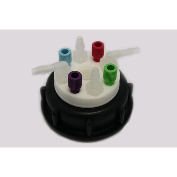 A.I.T. France Smart Waste Cap S60, charcoal filter emplacement + 4 entries (1/8 or 1/16 ) + 4 leaks (6-9 mm)