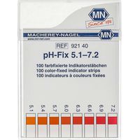 Product Image of pH-Fix 5,1-7,2 Indikatorstäbchen. 100 Teststäbchen 5,5 x 85 mm