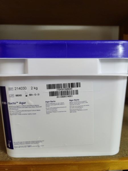 Becton Dickinson Difco -Agar, (bisherige Bezeichnung Bacto-Agar), 2 kg