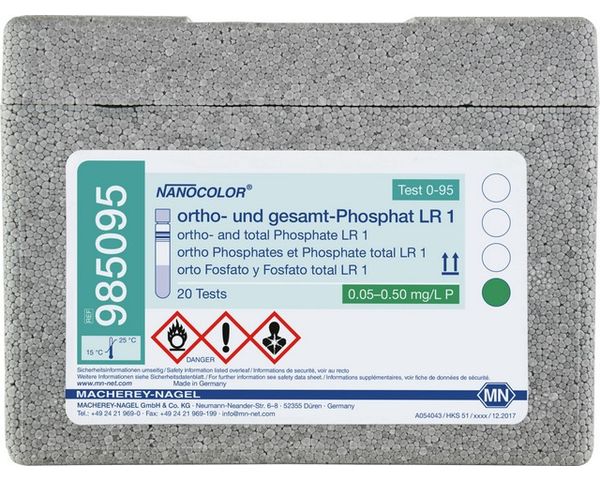 Macherey-Nagel Rundküvettentest NANOCOLOR ortho- und gesamt-Phosphat LR 1, 20 Bestimmungen