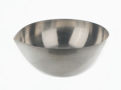 Bochem Abdampfschale mit Ausguss, runder Boden, D.xH.70x35mm, Reinnickel