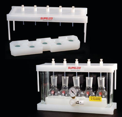 Supelco VISIPREP-Dl 5-Port Flask Vacuum Manifold