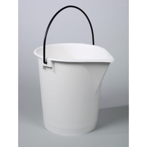 Bürkle Labor - Eimer, PE weiß, mit Ausguss, mit Skala, 15 l